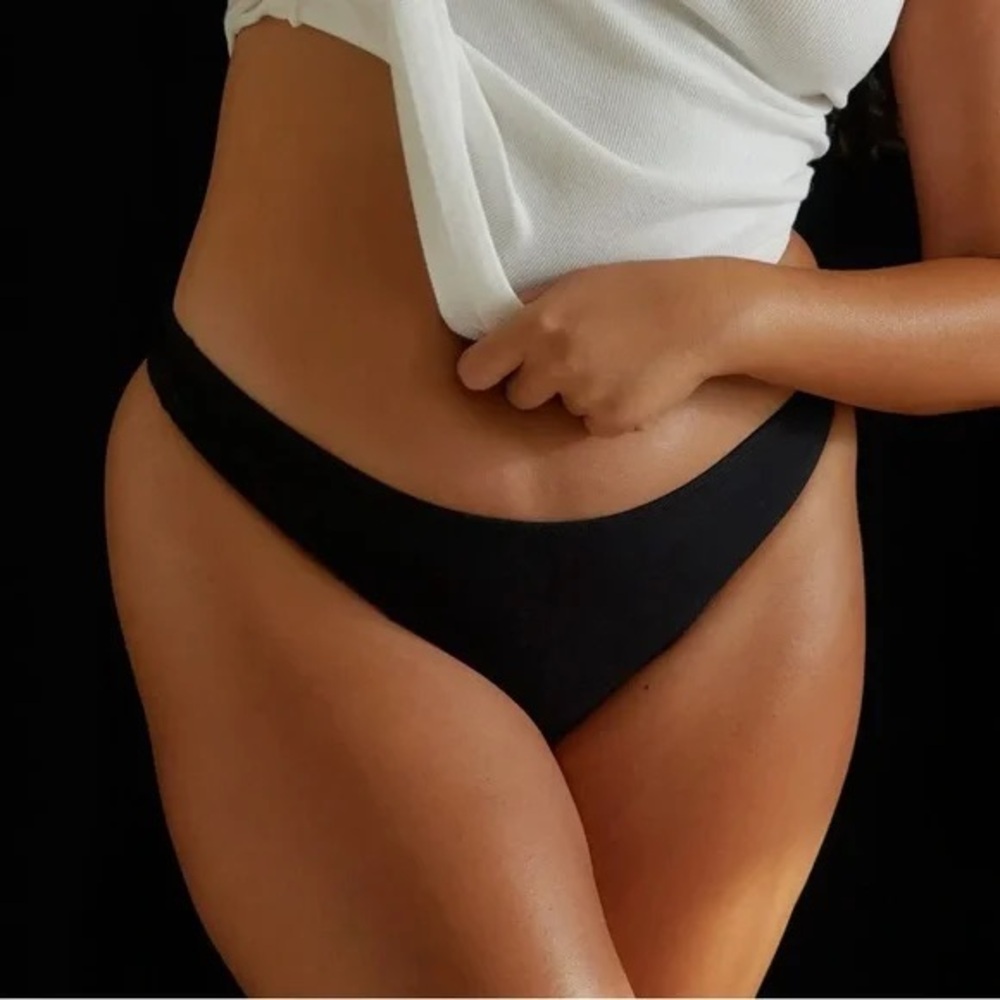 Mate The Label Organic Comfort Thong Jet Black